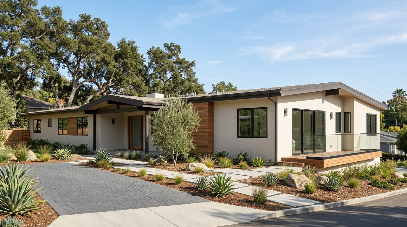 Completed home addition on a Burbank-area house showing finished exterior construction