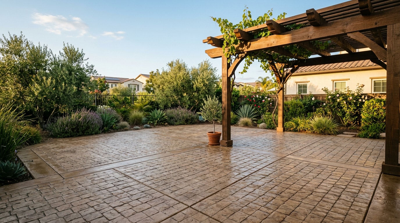 Licensed concrete contractor finished patio project in Burbank, Glendale & The Valley Licensed concrete contractor finished patio project in Burbank, Glendale & The Valley