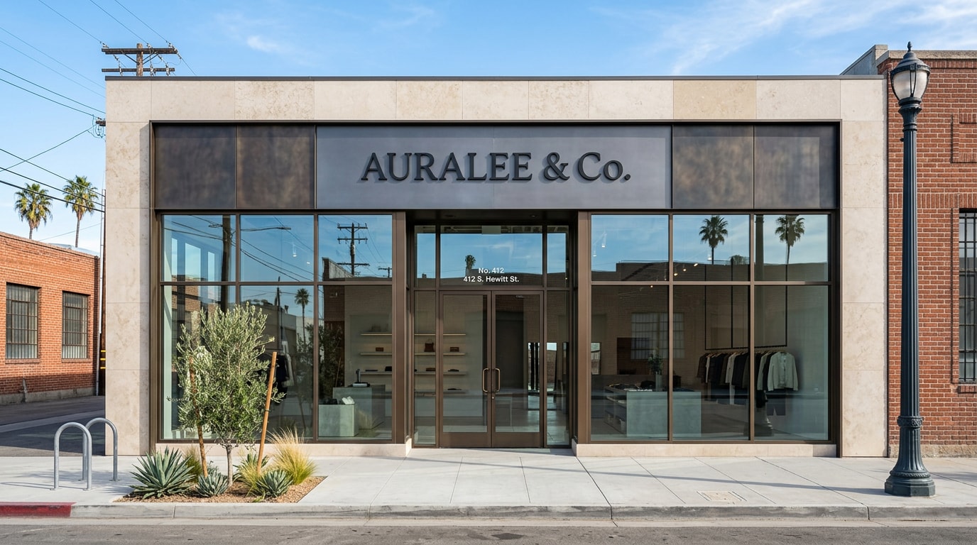Modern retail storefront build-out exterior in Los Angeles Modern retail storefront build-out exterior in Los Angeles